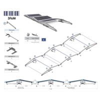 Soporte Inclinado 26H para Cubierta Plana 10º/15º - Horizontal - Sunfer