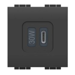 CARGADOR USB DOBLE LIVING-LIGHT BLANCO 2 MÓD., N4285C2, BTICINO