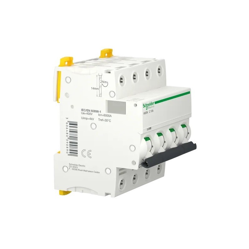 Magnetotérmico 4P 10A Curva C Schneider A9K17410