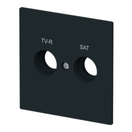Tapa toma TV-R/SAT Niessen Alba Negro 8950.1 NT