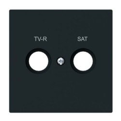 Tapa toma TV-R/SAT Niessen Alba Negro 8950.1 NT