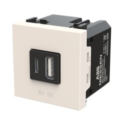 Cargador USB Doble Tipo A+C Blanco N2285.1 BL Niessen Zenit