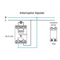 Interruptor Bipolar Niessen Zenit 2 Módulos N2201.2