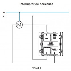 Doble Interruptor Persianas N2244.1 Niessen Zenit 2 Módulos