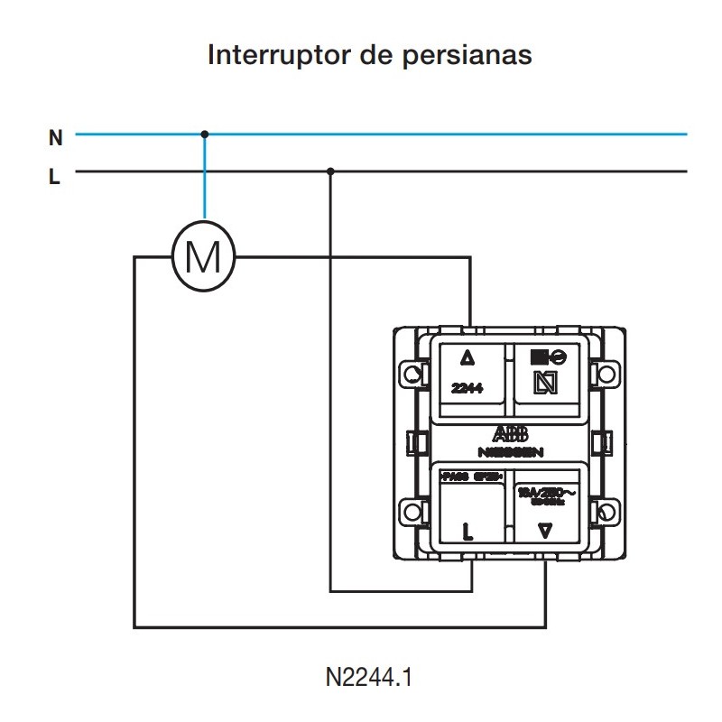 Interruptor p/persianas bl