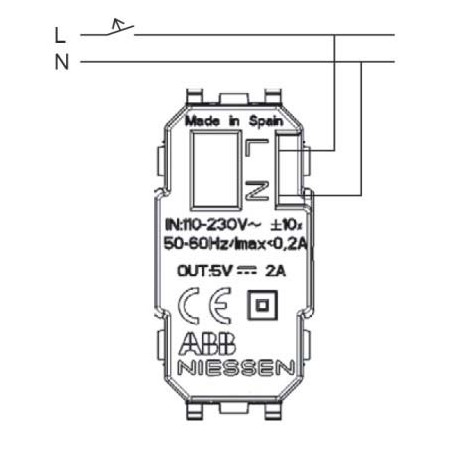 Cargador USB Niessen Zenit N2185 AN Antracita 1 Módulo