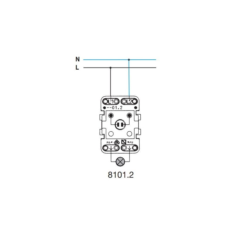 Mecanismo interruptor monopolar 8101 Niessen