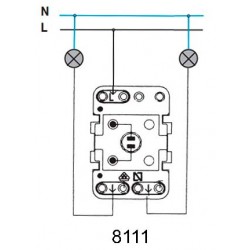 Doble Interruptor Niessen. Ref. 8111