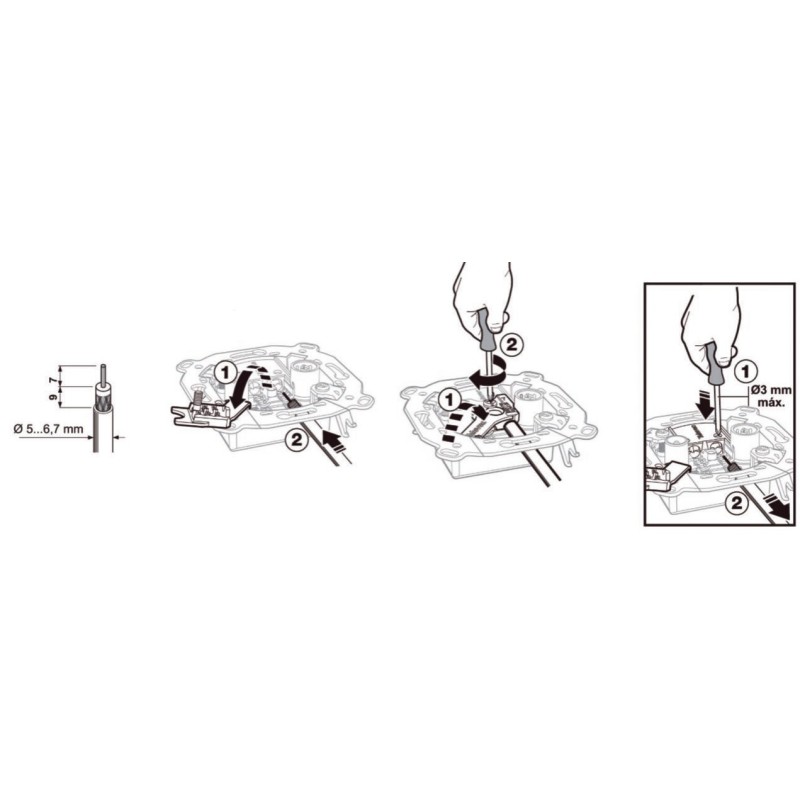 Toma R/TV-SAT Intermedia A Fontini 35713052 Porcelana Blanca