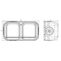 Base Enchufe Doble Superficie 069742L Legrand Plexo