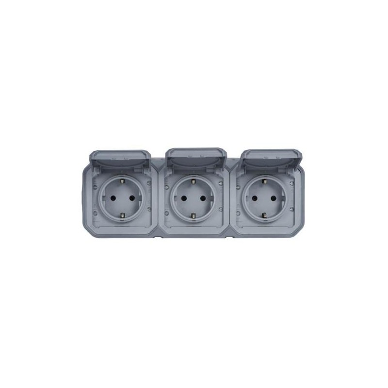 Base Enchufe Triple Superficie 069743L Legrand Plexo