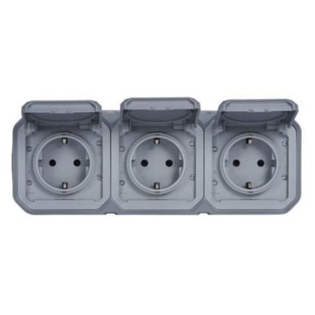 Base Enchufe Triple Superficie 069743L Legrand Plexo