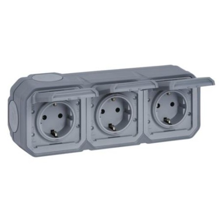Base Enchufe Triple Superficie 069743L Legrand Plexo