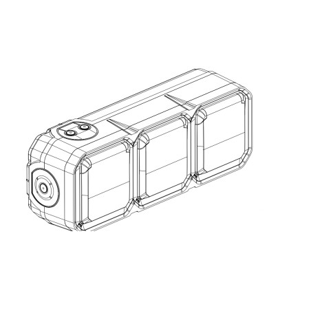 Base Enchufe Triple Superficie 069743L Legrand Plexo