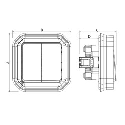 Conmutador Empotrar 069811L Legrand Plexo