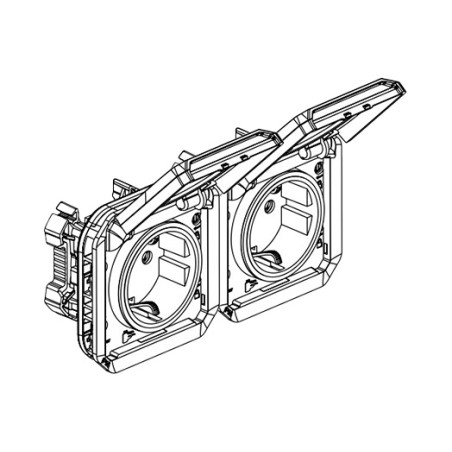 Base Enchufe doble Componible 069576L Legrand Plexo