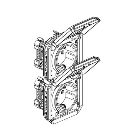 Base Enchufe doble vertical 069577L Legrand Plexo Componible