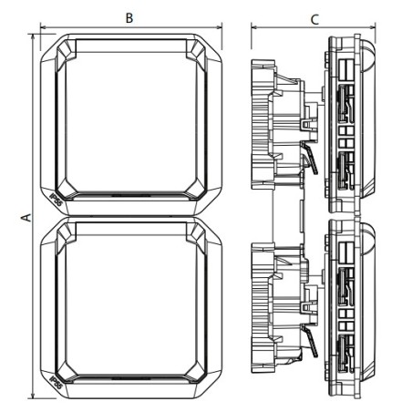 Base Enchufe doble vertical 069577L Legrand Plexo Componible