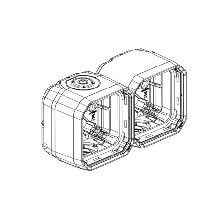 Caja Superficie Plexo 2 módulos gris 069672L