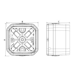 Caja Superficie Plexo 1 módulo gris 069651L