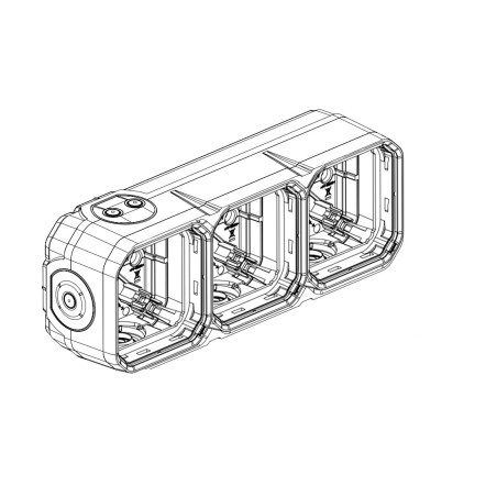 Caja Superficie Plexo 3 módulos gris 069680L