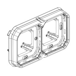 Marco empotrar Plexo 2 elementos gris 069683L