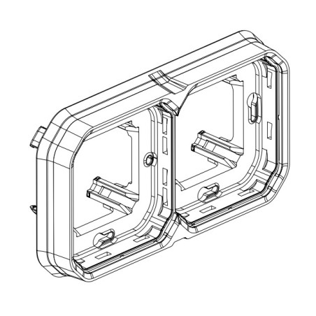 Marco empotrar Plexo 2 elementos gris 069683L