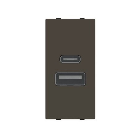 Cargador USB A+C Antracita 1 módulo N2185.3 AN Niessen Zenit