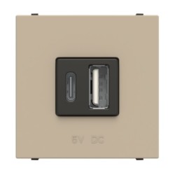 Cargador Doble USB A+C Niessen Zenit Cava N2285.1 CV