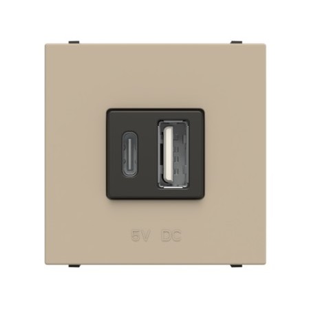 Cargador Doble USB A+C Niessen Zenit Cava N2285.1 CV