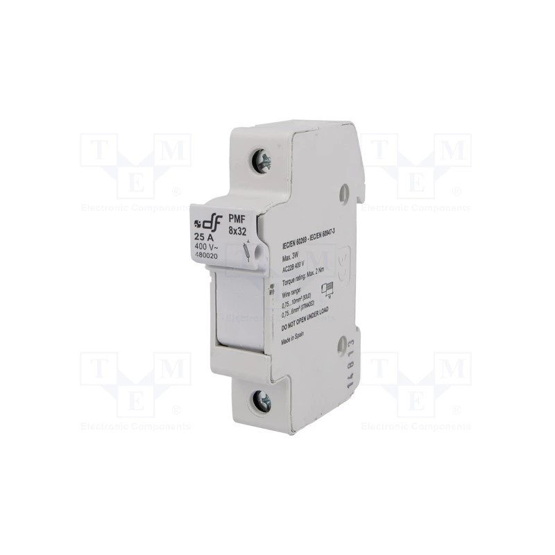 Fusibles cilíndrico 8x31mm DIN 25A  DF ELECTRIC 485001