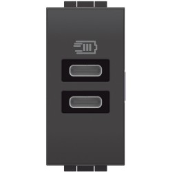 Cargador USB Tipo C+C BTicino Livinglight _4191CC