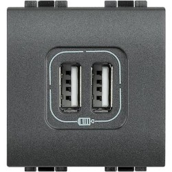 Cargador USB Tipo A+A BTicino Livinglight _4285C2