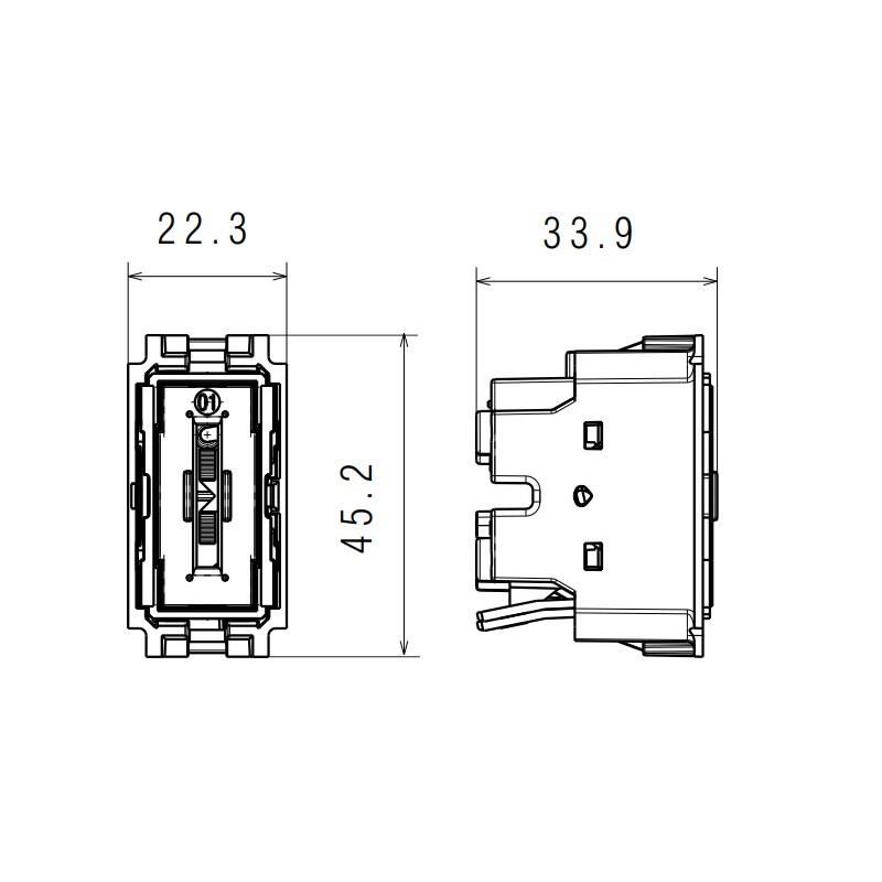 Conmutador Iluminable Bticino Living Now K4003A 1 Módulo