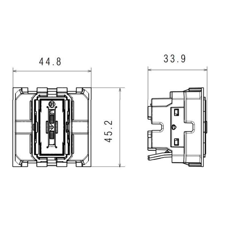 Conmutador 2 Módulos Iluminable Bticino K4003M2A Living Now