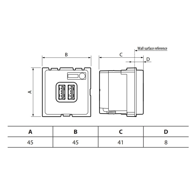 Cargador Doble USB Tipo C K4286C2 Living Now BTicino