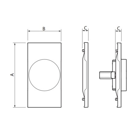 Frontal Base de enchufe K_04 Bticino Living Now