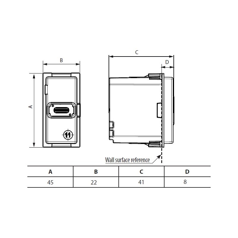 Cargador USB Tipo C K4192C Bticino Living Now