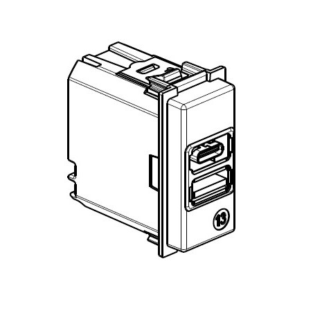 Cargador USB A+C 1 Módulo K4191AC Bticino Living Now