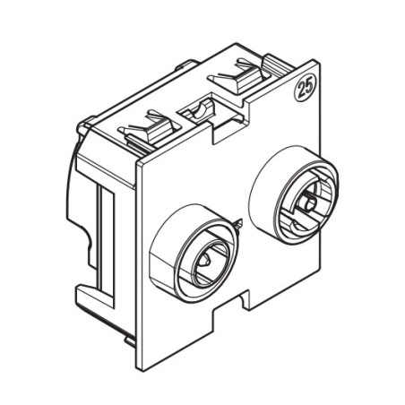 Base TV/R-SAT Única 2 Módulos K4217M2D Bticino Living Now