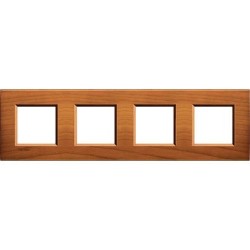 Placa 3 ventanas Madera LNA4802M3_ Livinglight Bticino