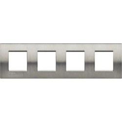 Placa 4 ventanas Zamak LNA4802M4_ Livinglight Bticino