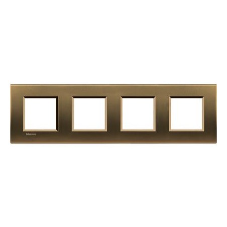 Placa 4 ventanas Zamak LNA4802M4_ Livinglight Bticino