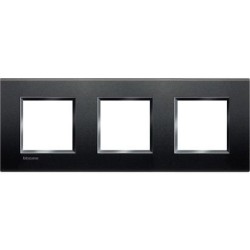 Placa 3 ventanas Termoplástico LNA4802M3_ Livinglight Bticino