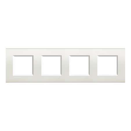 Placa 4 ventanas Termoplástico LNA4802M4_ Livinglight Bticino