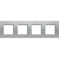 Placa 4 ventanas Termoplástico LNA4802M4_ Livinglight Bticino