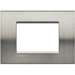 Placa 3 módulos Zamak LNA4803_ Livinglight Bticino
