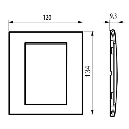 Placa 3+3 módulos Zamak LNA4826_ Bticino Livinglight