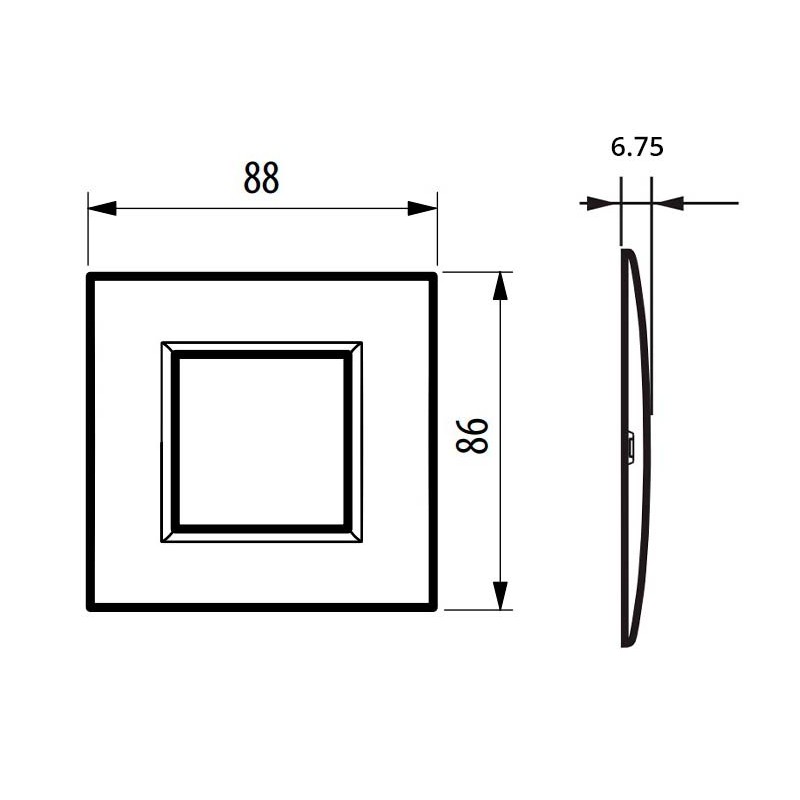 Placa 1 ventana LNE4802_ Bticino Livinglight AIR