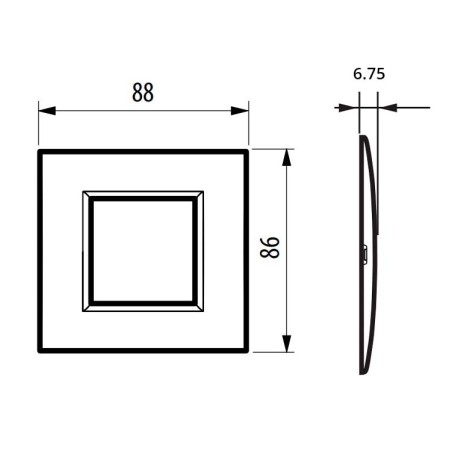 Placa 1 ventana LNE4802_ Bticino Livinglight AIR